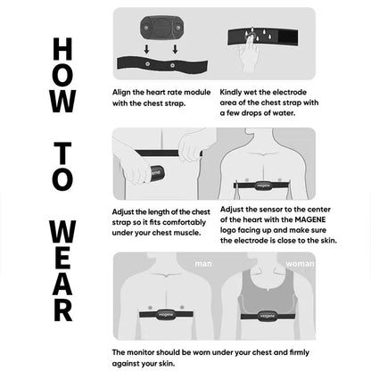 Magene H303 Heart Rate Monitor – Bluetooth/ANT+ Chest Strap 