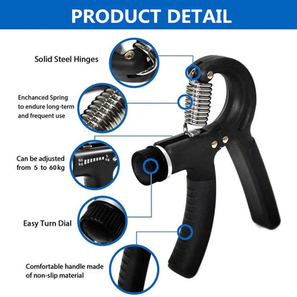 Adjustable R-Shaped Hand Grip – Wrist and Forearm Strengthener – Resistance 10-60 KG 