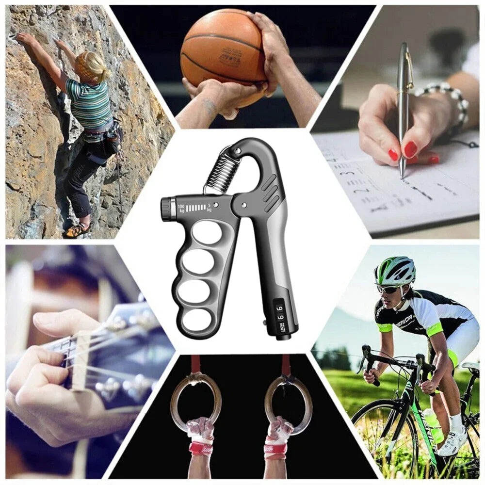Adjustable Resistance Gripper with Counter – 5 to 100 KG – Hand and Forearm Strengthening